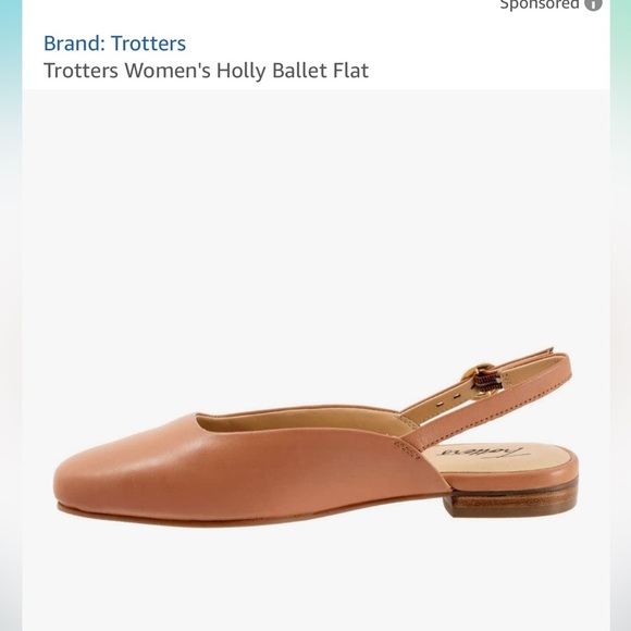 Trotters Holly Ballet Flats Slingback | Blush Leather | Size 8.5N (Narrow) - Picture 12 of 13